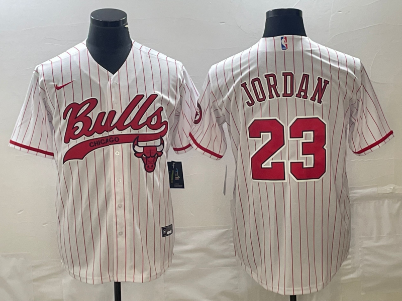 Men Chicago Bulls Blank #23 Jordan white Nike 2023 NBA Jerseys